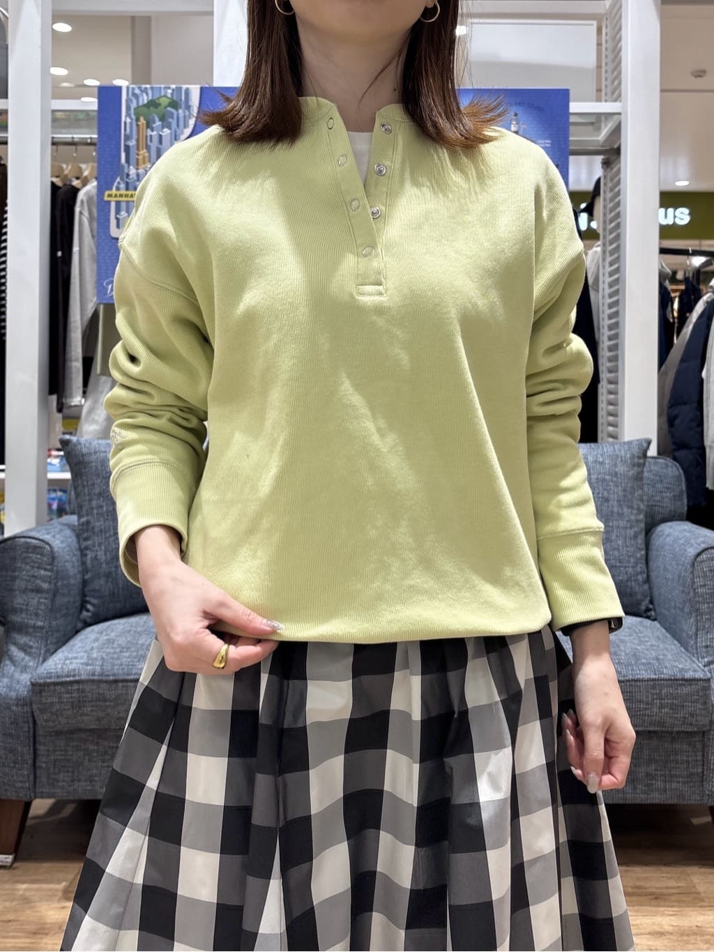 risaさんの「Dessin｜【前後2WAY/洗える】ドロストリブカットソー」を使ったコーディネート