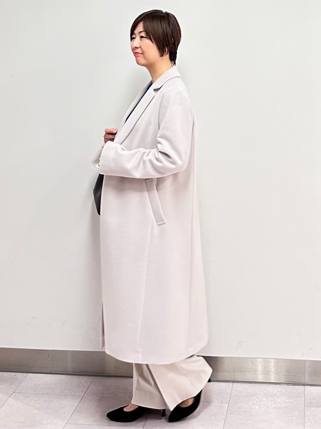 みなこさんの「UNTITLED｜【8色展開／コンパクト丈】レーヨン混 コクーンニット」を使ったコーディネート
