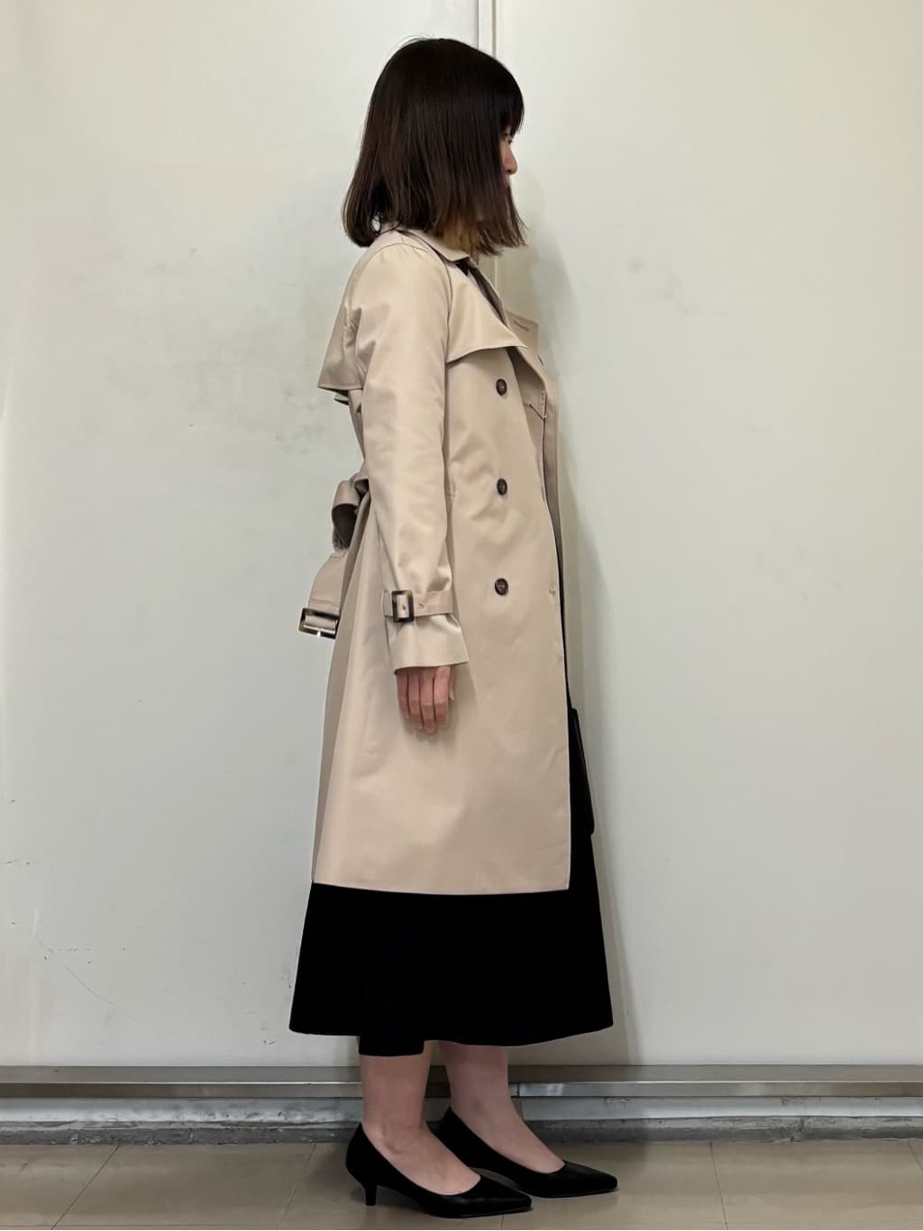 やまさんの「OPAQUE.CLIP｜撥水トレンチコート【洗濯機OK／花粉対応】《XS～3L》」を使ったコーディネート