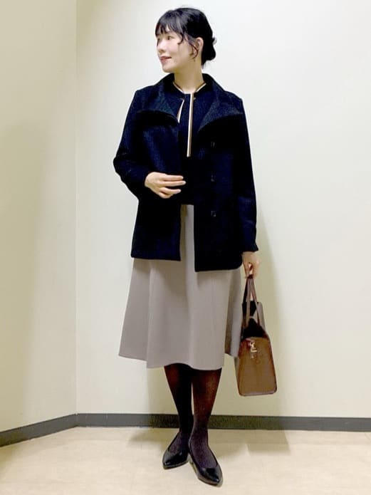  beni_gingerさんの「Reflect｜【SS-4Lサイズ／衿が顔に当たらない◎】スタンドネックミドルコート」を使ったコーディネート