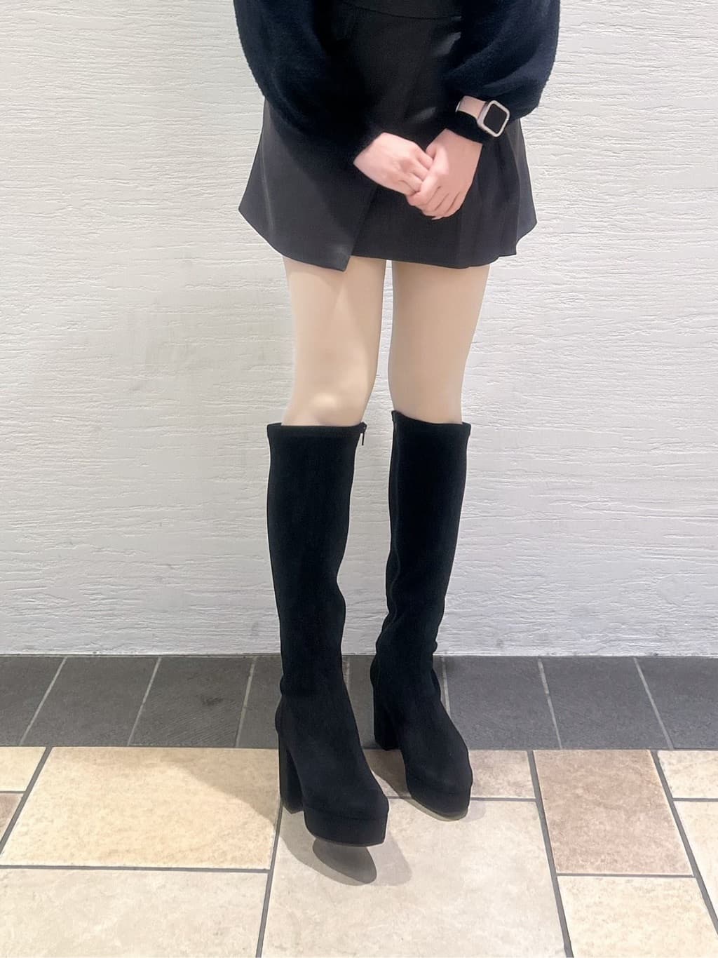 ゆうりさんの「ESPERANZA｜ゆる傾斜ロングブーツ」を使ったコーディネート