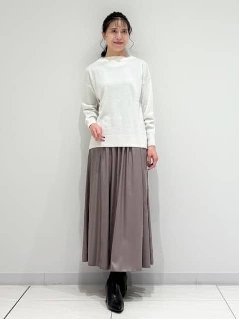 kayoさんの「INDIVI｜【洗える／カシミヤ混】ボトルネック ドルマンスリーブニット」を使ったコーディネート