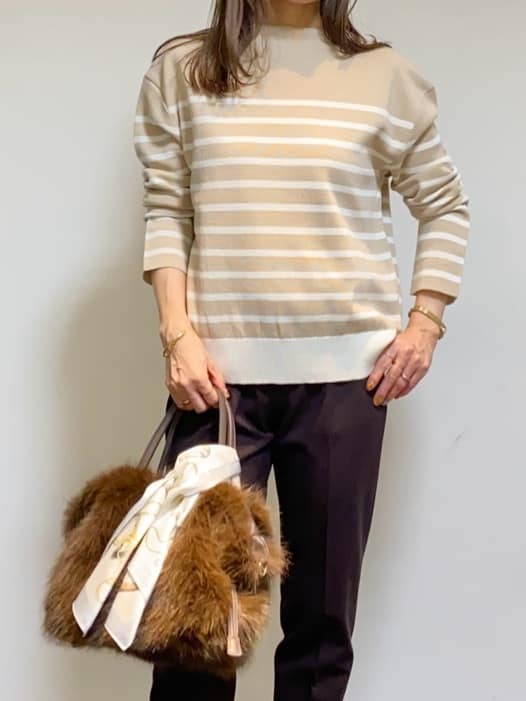 tomoさんの「UNTITLED｜【洗える】モックネックミラノリブニット」を使ったコーディネート