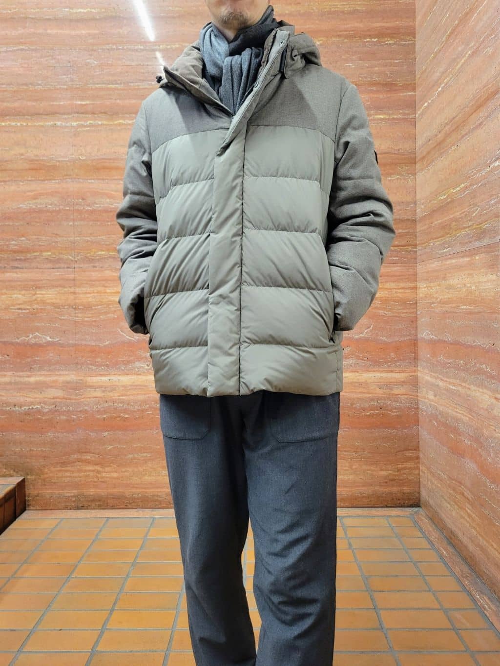 piroyaさんの「TAKEO KIKUCHI｜カラーコンビ ダウンブルゾン」を使ったコーディネート