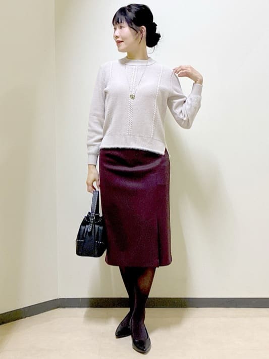  beni_gingerさんの「Reflect｜【ほんのりラメ感◎】ケーブル柄ニット」を使ったコーディネート