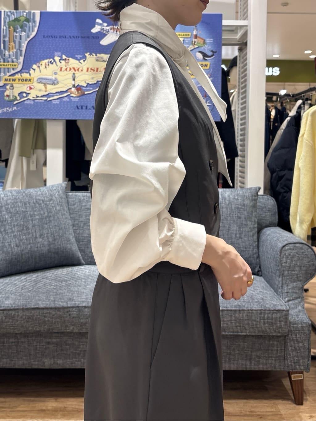 risaさんの「Dessin｜【洗える】セットアップ風ジレオールインワン」を使ったコーディネート