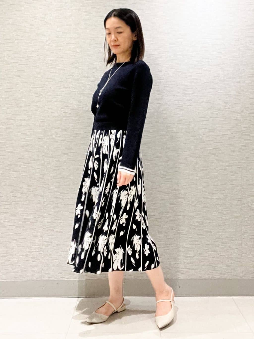 marikoさんの「Reflect｜【セットアップ可】ダブルジャカードニットプルオーバー」を使ったコーディネート