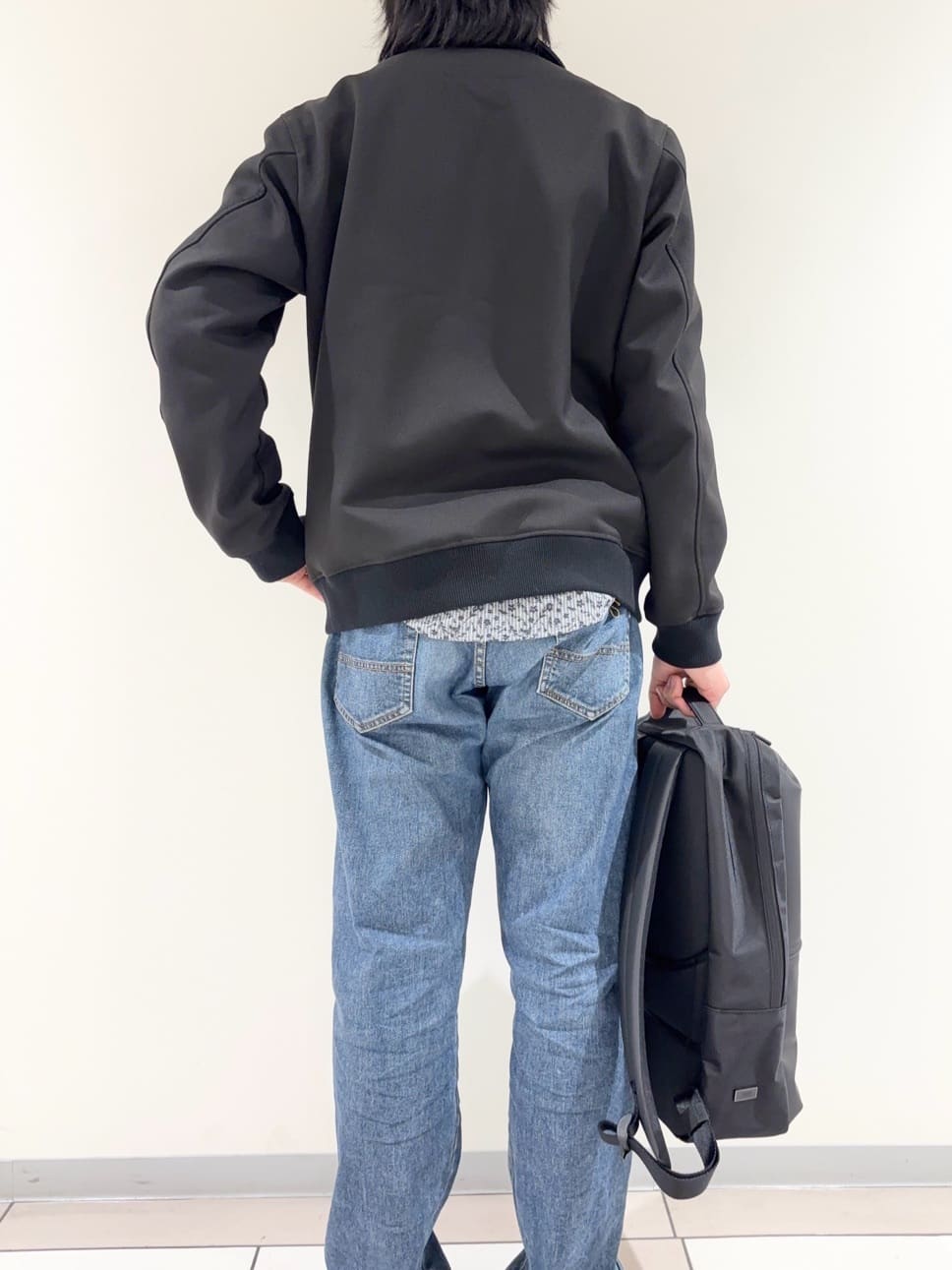 及川さんの「TAKEO KIKUCHI｜【JUST ONE LAYER】ダウンファブリック ジップアップ リブ ブルゾン」を使ったコーディネート