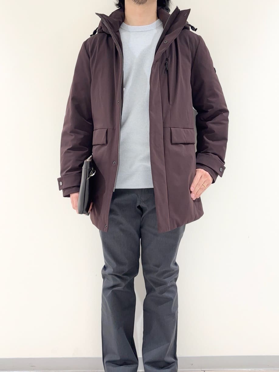 及川さんの「TAKEO KIKUCHI｜【None Of Stress】ストレッチ ダウンブルゾン」を使ったコーディネート