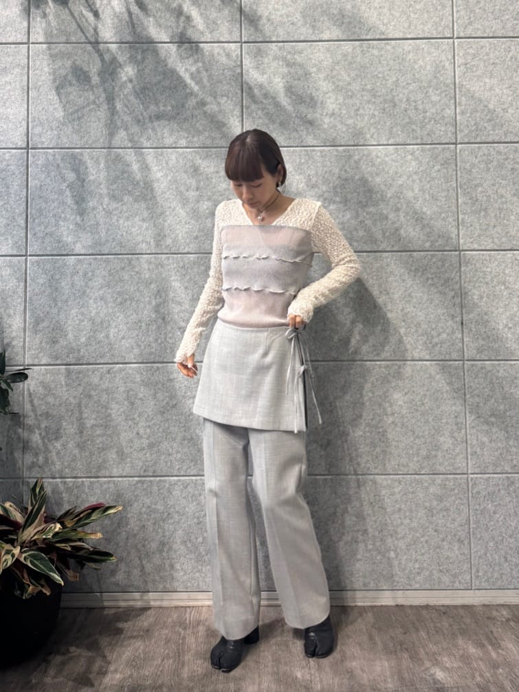 designer yukaさんの「CODE A｜layered skirt pants」を使ったコーディネート