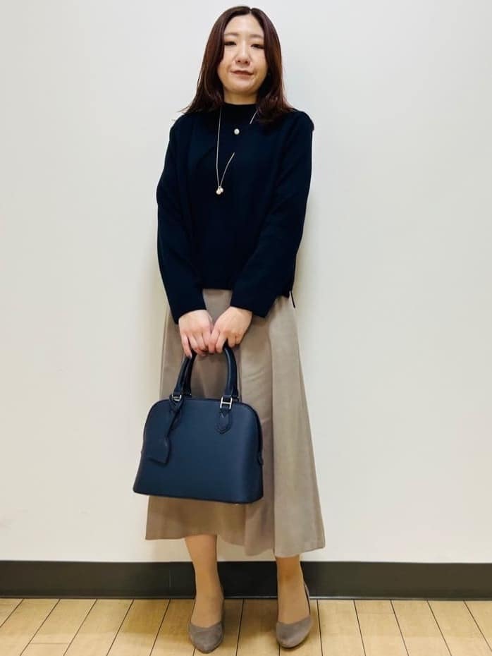 miiiさんの「Reflect｜【選べる5色／アンサンブル可】プチハイネックリブニット」を使ったコーディネート