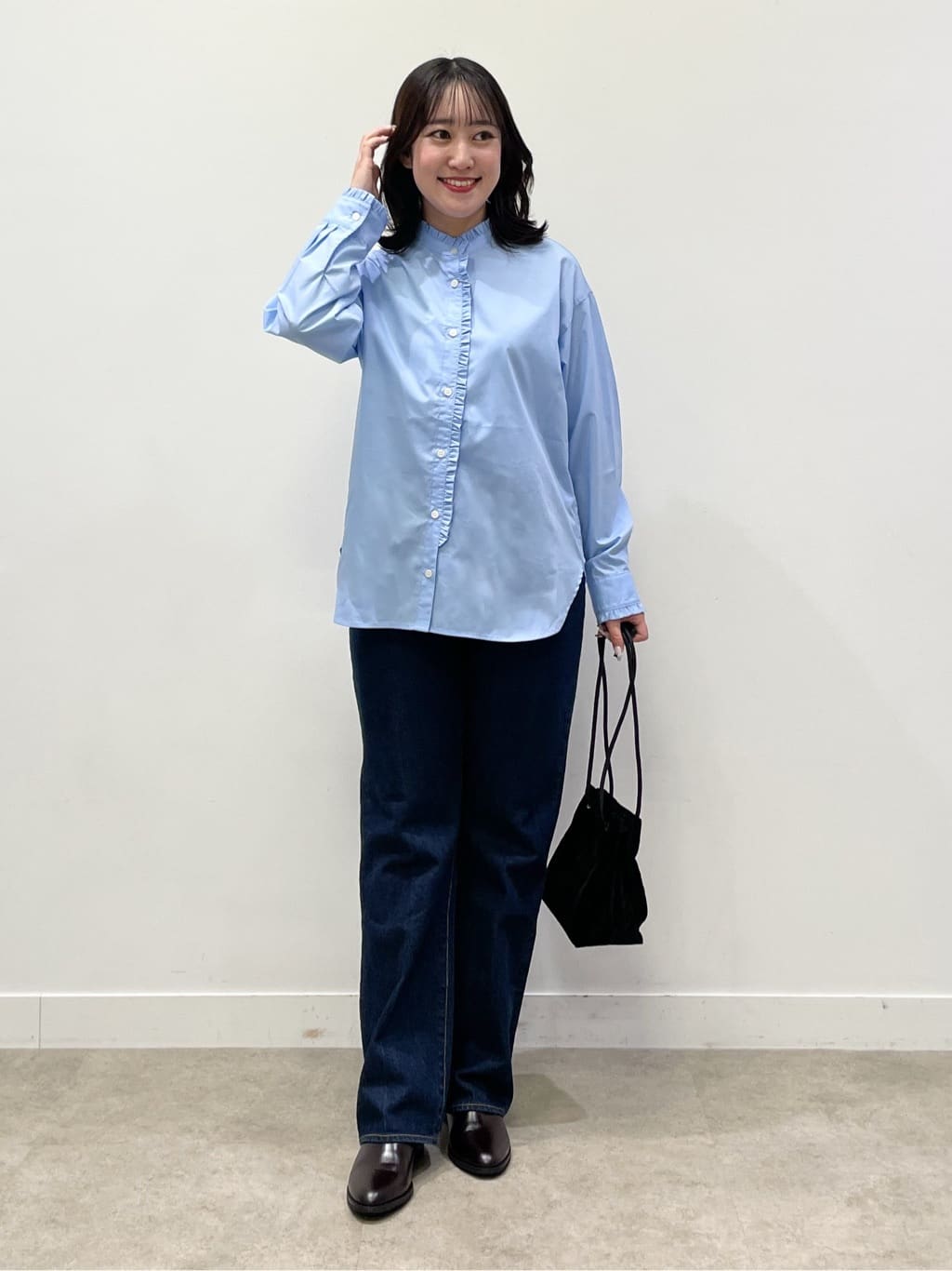 yukariさんの「Dessin｜【洗える】フリルネックブラウス」を使ったコーディネート