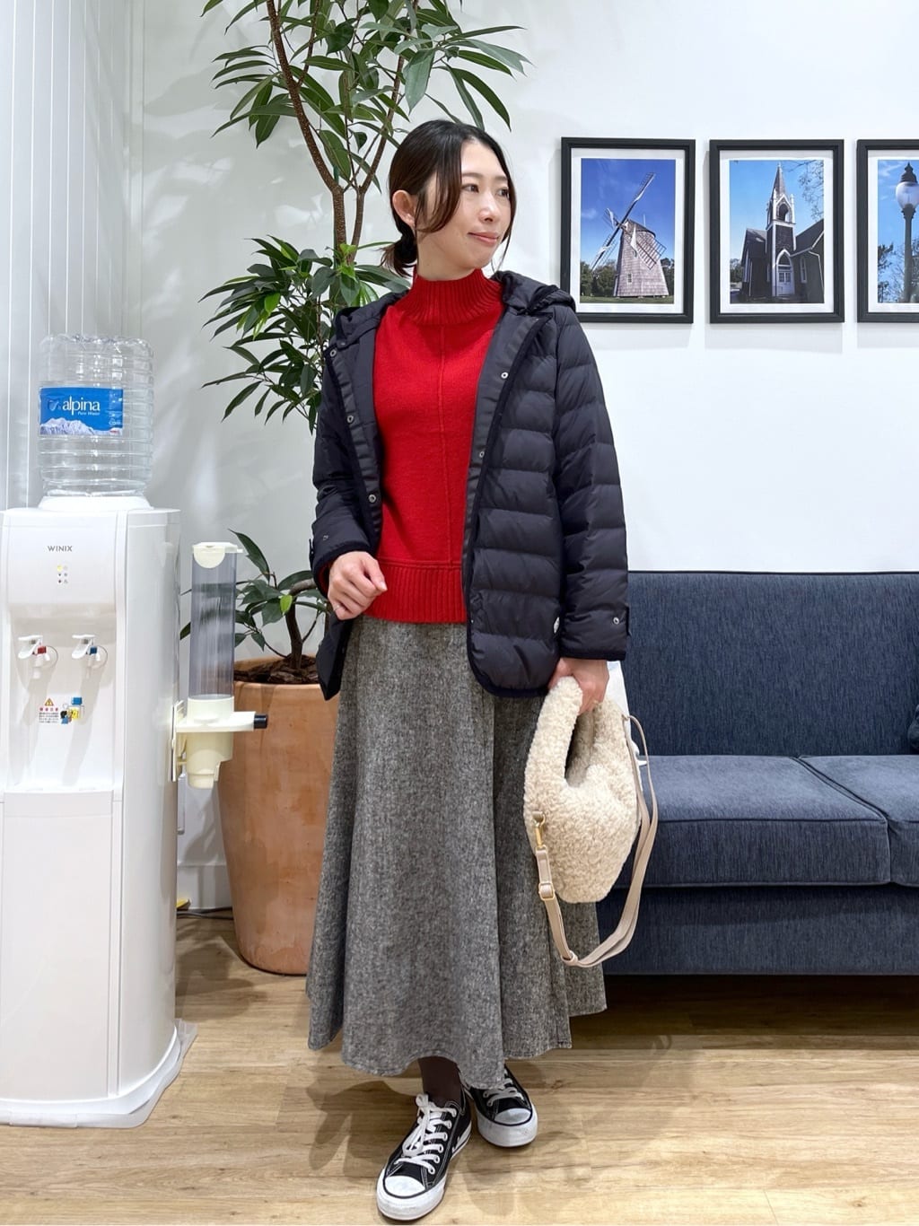 canaさんの「Dessin｜【撥水・2WAY】ミュラーダウンコートミドル丈」を使ったコーディネート