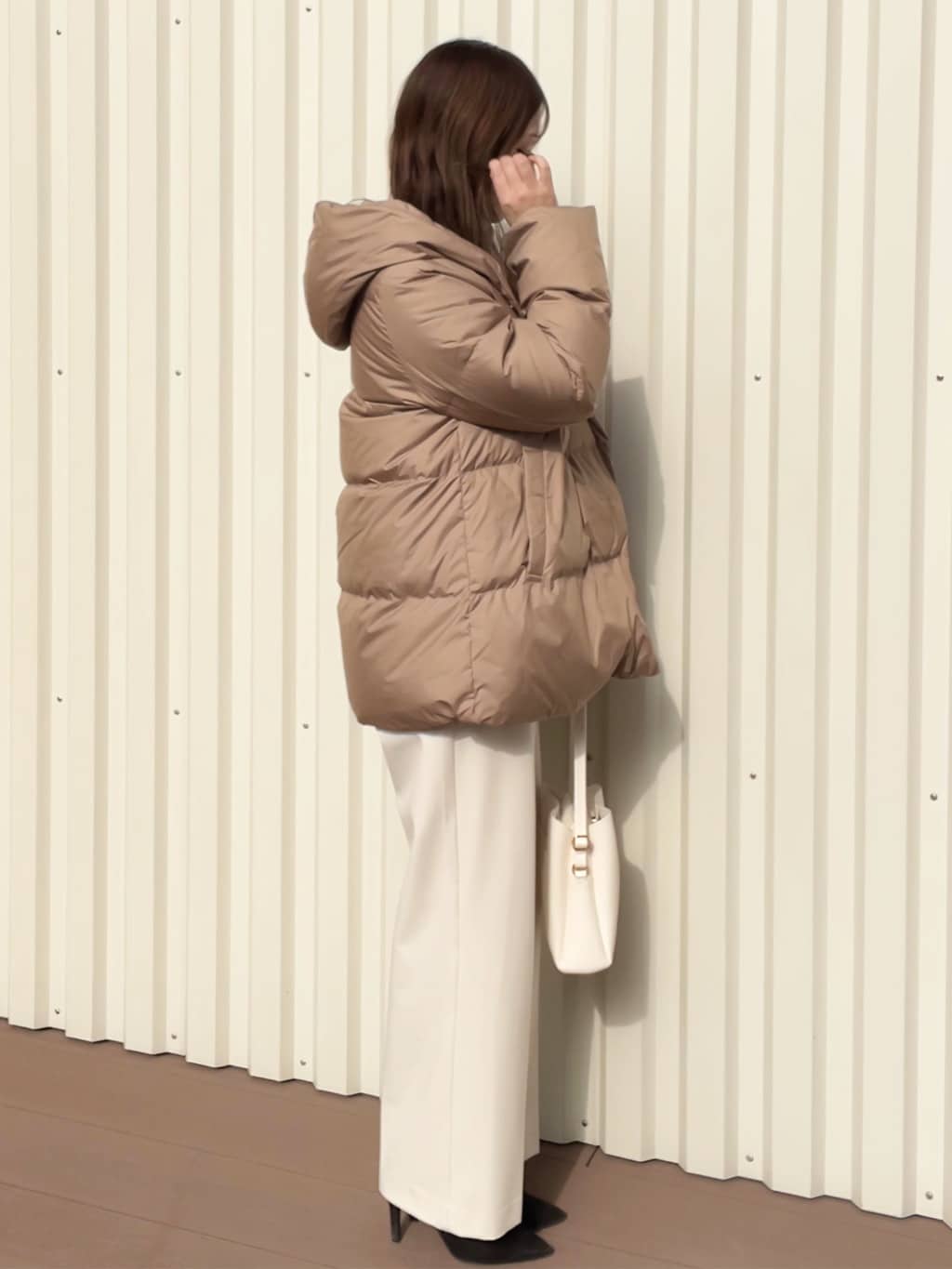 Ramuさんの「OPAQUE.CLIP｜サイド編地切替ニットトップス／セットアップ対応【洗濯機OK】」を使ったコーディネート