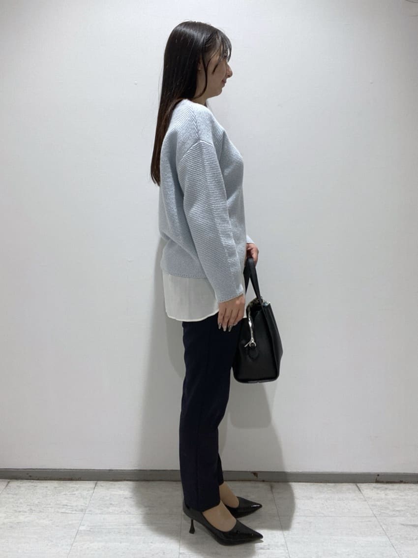 meiさんの「INDIVI｜【洗える／大人ラメ】カラーMIXボトルネックニット」を使ったコーディネート