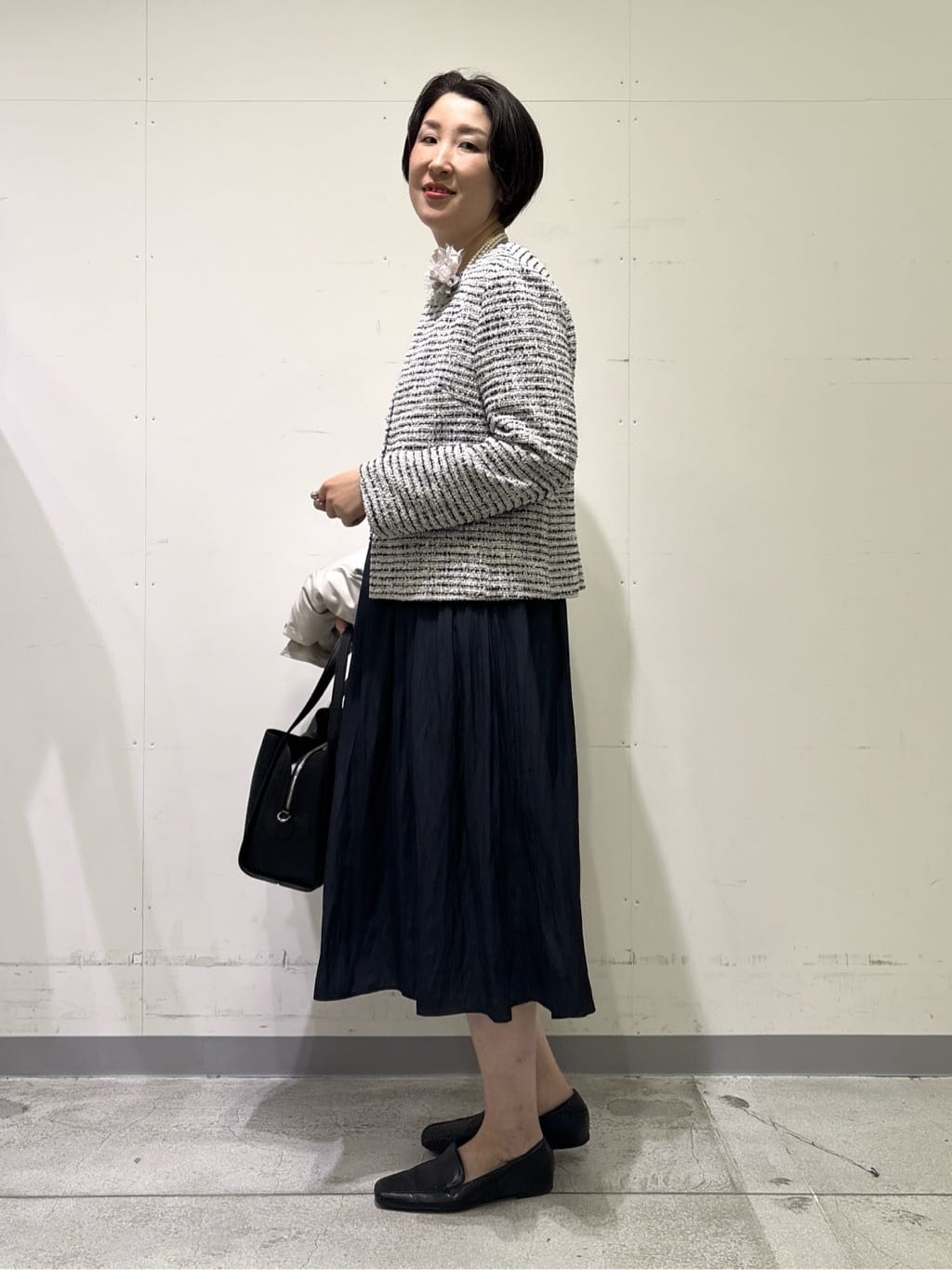 yuriさんの「INDIVI｜【洗える】ギャザーフレアワンピース」を使ったコーディネート