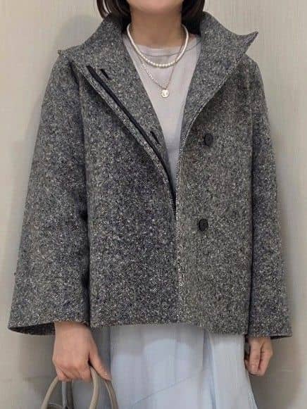 naokoさんの「UNTITLED｜【スタンドカラー/オンオフ使える】クラシカルツイードコート」を使ったコーディネート