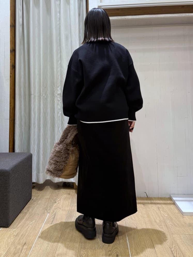 chさんの「THE SHOP TK｜花柄ラメジャカードニット」を使ったコーディネート