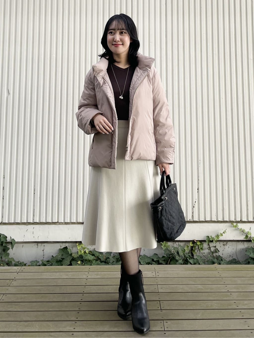 yukariさんの「Reflect｜【すっきりシルエット】ショート丈ダウンコート」を使ったコーディネート
