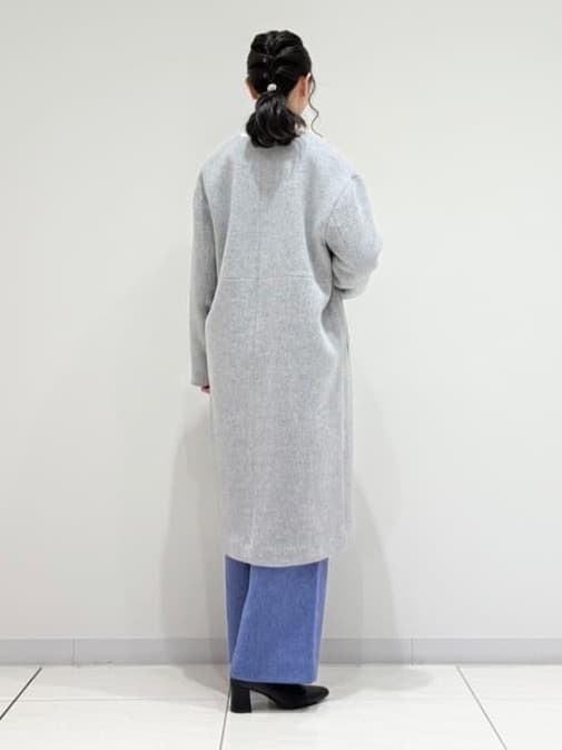 kayoさんの「INDIVI｜【軽量／ウール混】ライトフォルム ロングコート」を使ったコーディネート