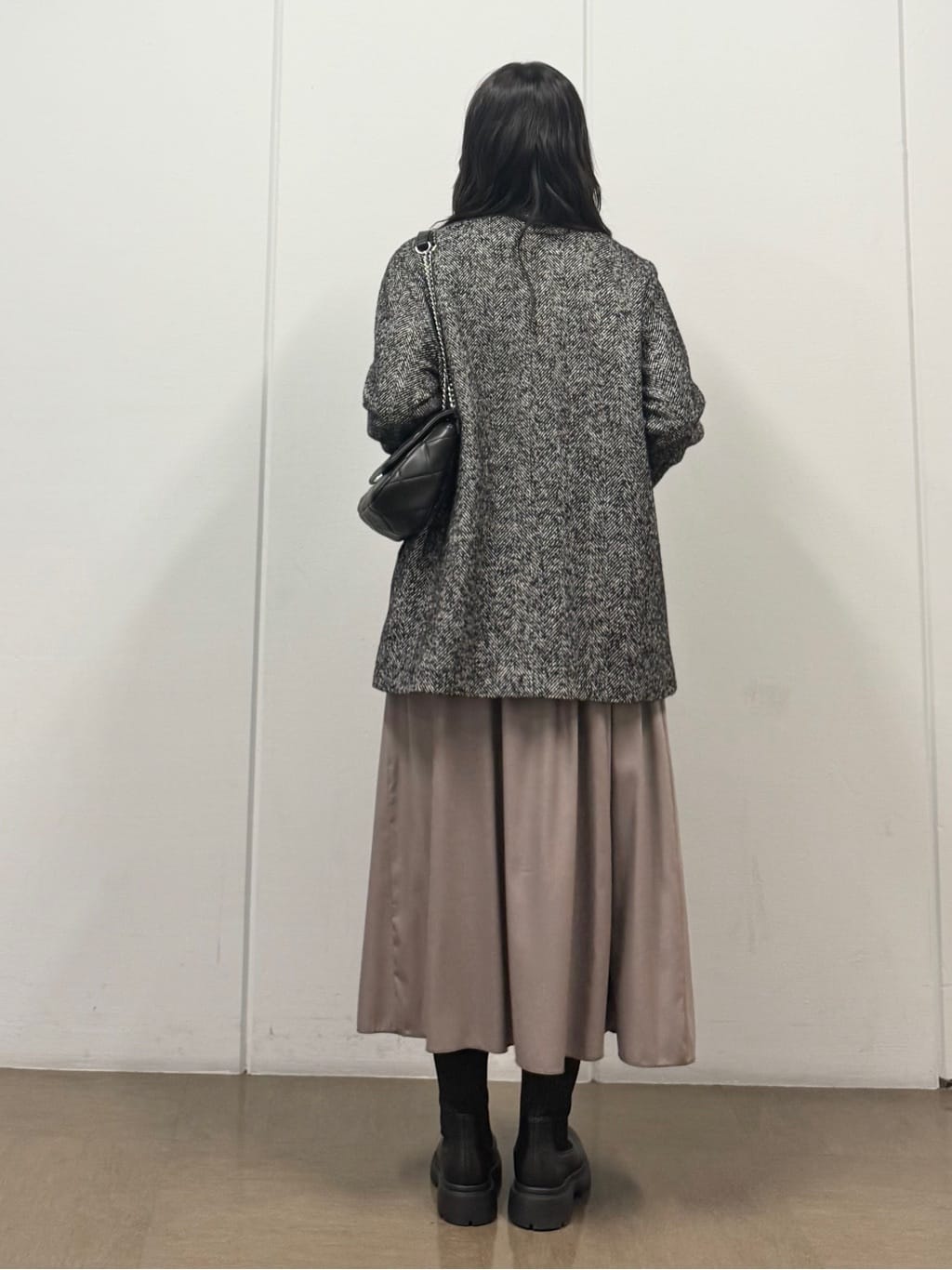 mizukiさんの「INDIVI｜【日本製／ミドル丈】スタンドカラーミドルコート」を使ったコーディネート
