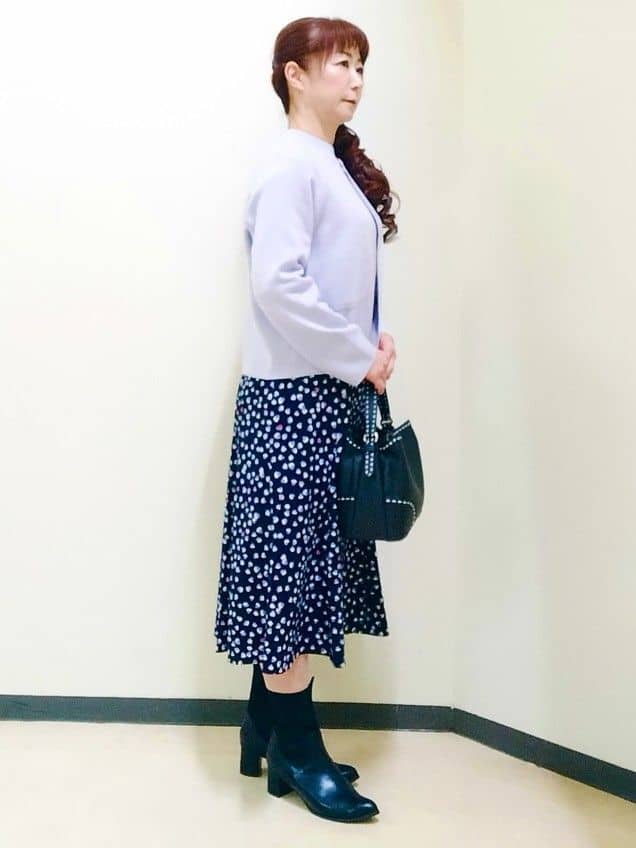 花さんの「Reflect｜【選べる5色／アンサンブル可】プチハイネックリブニット」を使ったコーディネート