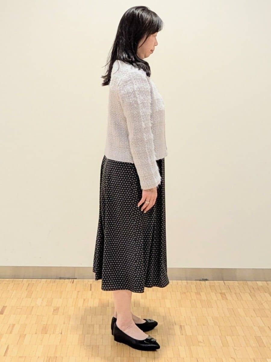 なおさんの「Reflect｜【通勤/お出かけ◎】ジオメプリントクラシカルワンピース」を使ったコーディネート