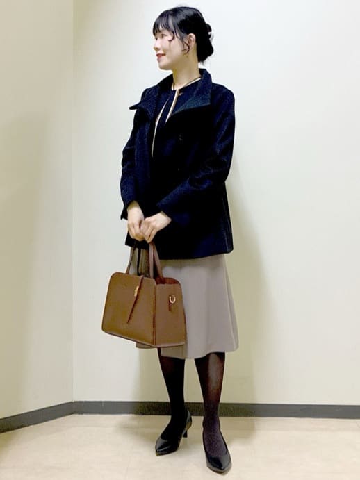  beni_gingerさんの「Reflect｜【SS-4Lサイズ／衿が顔に当たらない◎】スタンドネックミドルコート」を使ったコーディネート