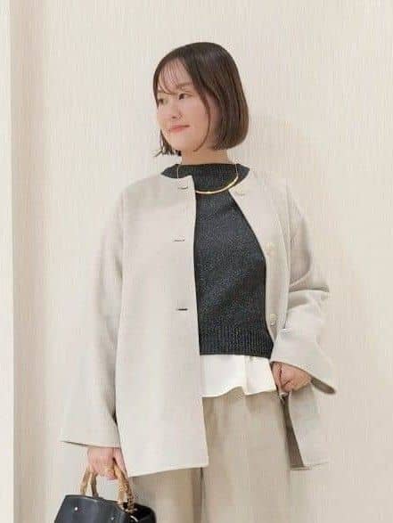 naokoさんの「UNTITLED｜【セットアップ可/ゆったり】ウール混ラメニット」を使ったコーディネート