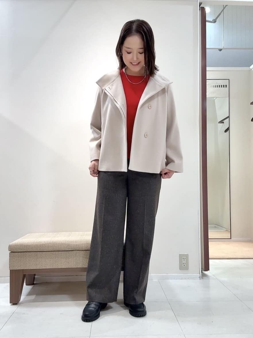 YUIさんの「UNTITLED｜【着回しが効く／オンオフアウター】ウールショートコート」を使ったコーディネート