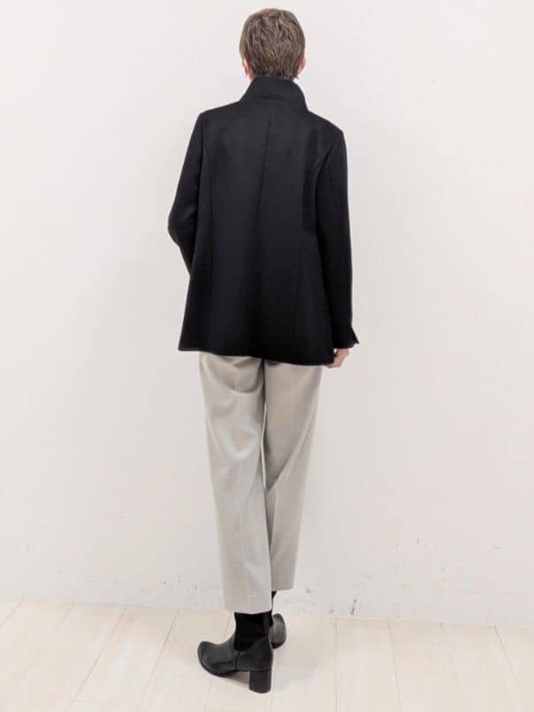 sachiさんの「Reflect｜【SS-4Lサイズ／衿が顔に当たらない◎】スタンドネックミドルコート」を使ったコーディネート