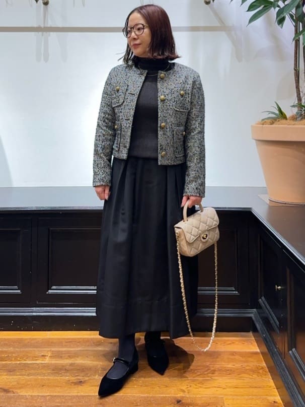 Asamiさんの「DRESSTERIOR｜キルテッドショルダーバッグ」を使ったコーディネート