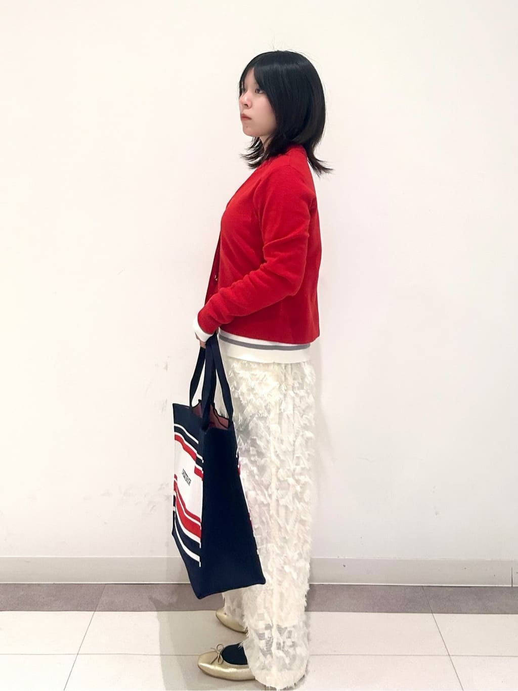 とりみさんの「DRESSTERIOR｜◆ソフトレザーバレエシューズ」を使ったコーディネート