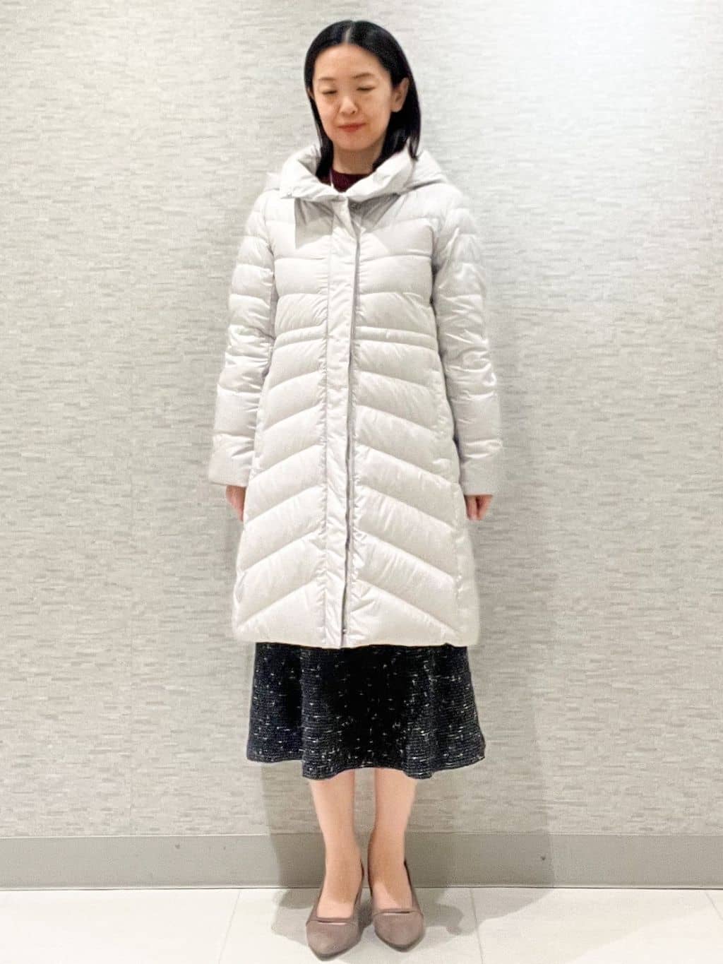 marikoさんの「Reflect｜【SS-4Lサイズ／ウエスト調整可】フーデッドロングダウンコート」を使ったコーディネート