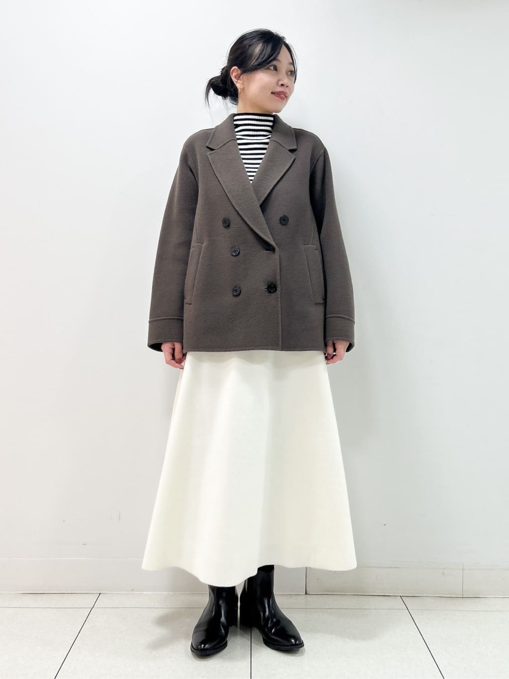 Kaiさんの「Dessin｜【洗える】ウール混リバーメルトンコート」を使ったコーディネート