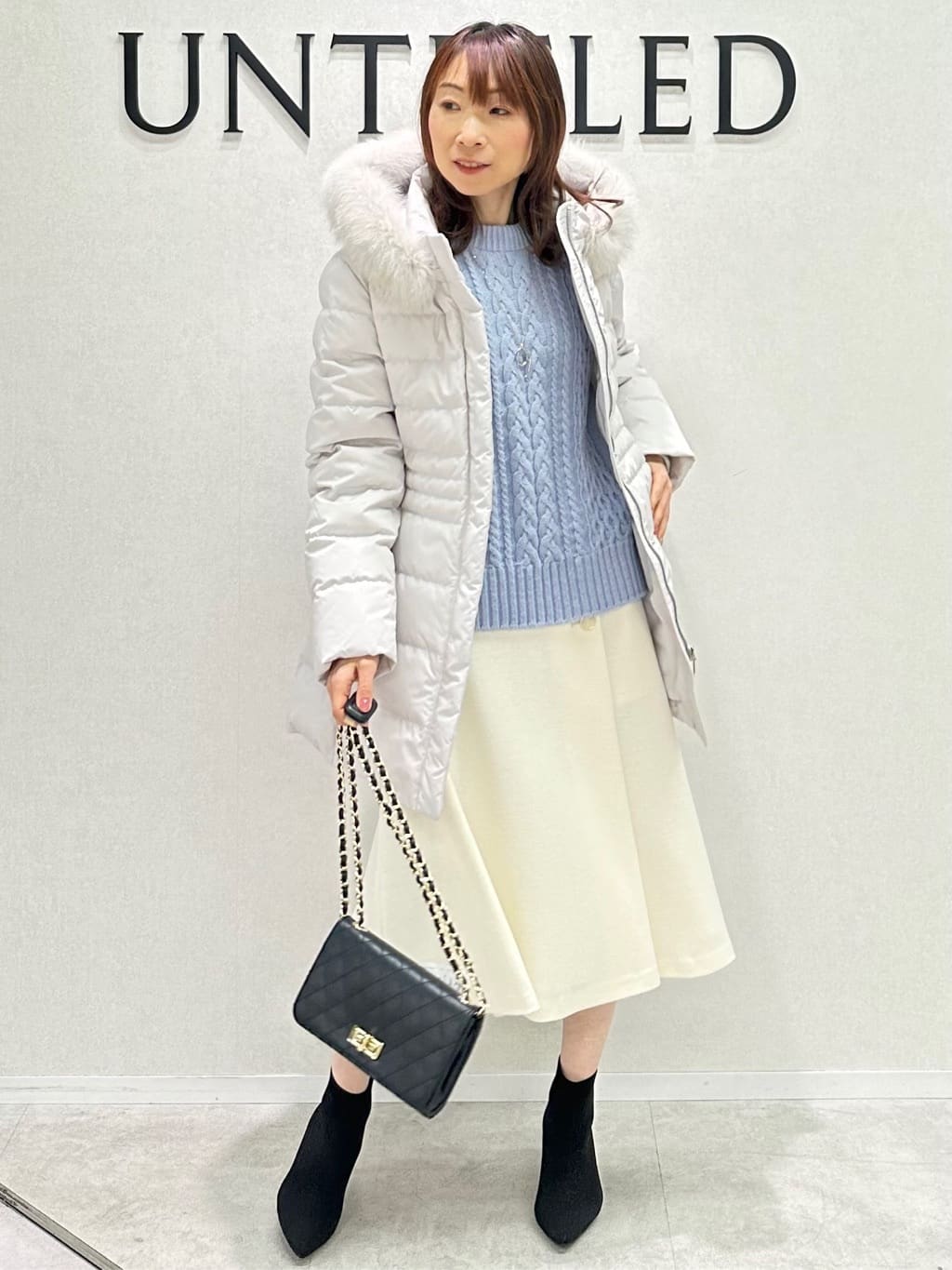Miwaさんの「UNTITLED｜【洗える】スポンディッシュ ケーブル柄ニット」を使ったコーディネート