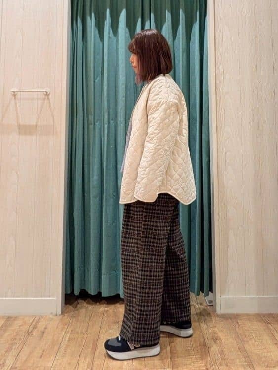 ゆーさんさんの「SHOO･LA･RUE｜大人きらめく ふわふわパール調ニット」を使ったコーディネート