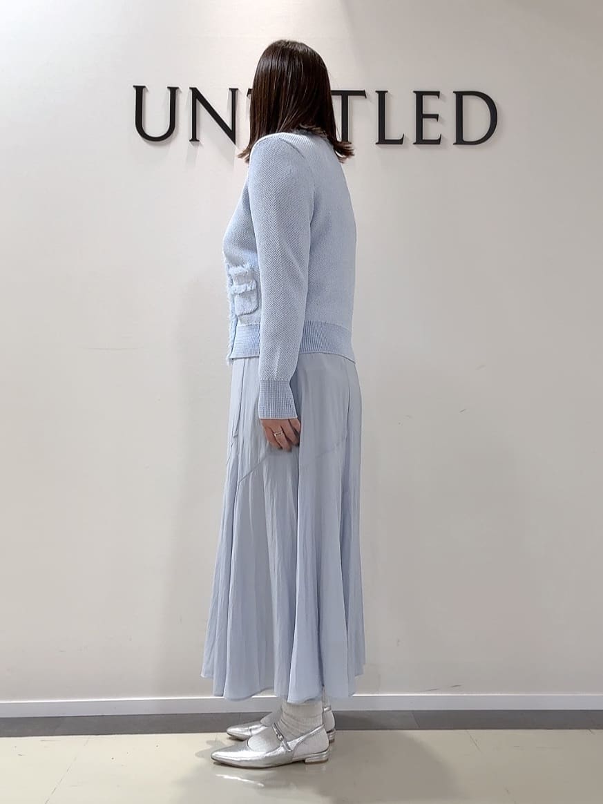 YUIさんの「UNTITLED｜【洗える/ジャケット風】ツイードニットカーディガン」を使ったコーディネート