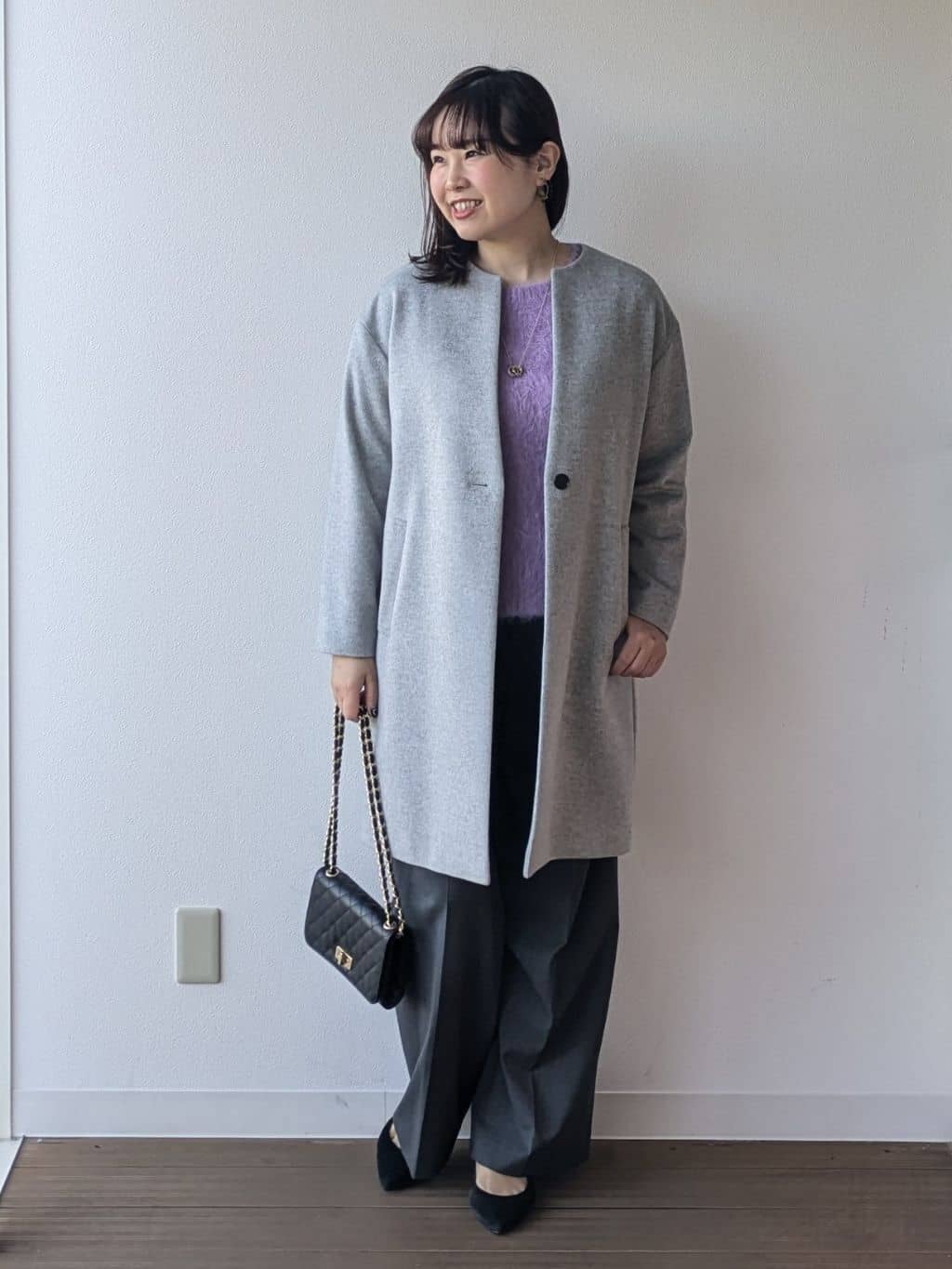 なみきさんの「UNTITLED｜【ゆったり】アルパカ混シャギーニット」を使ったコーディネート