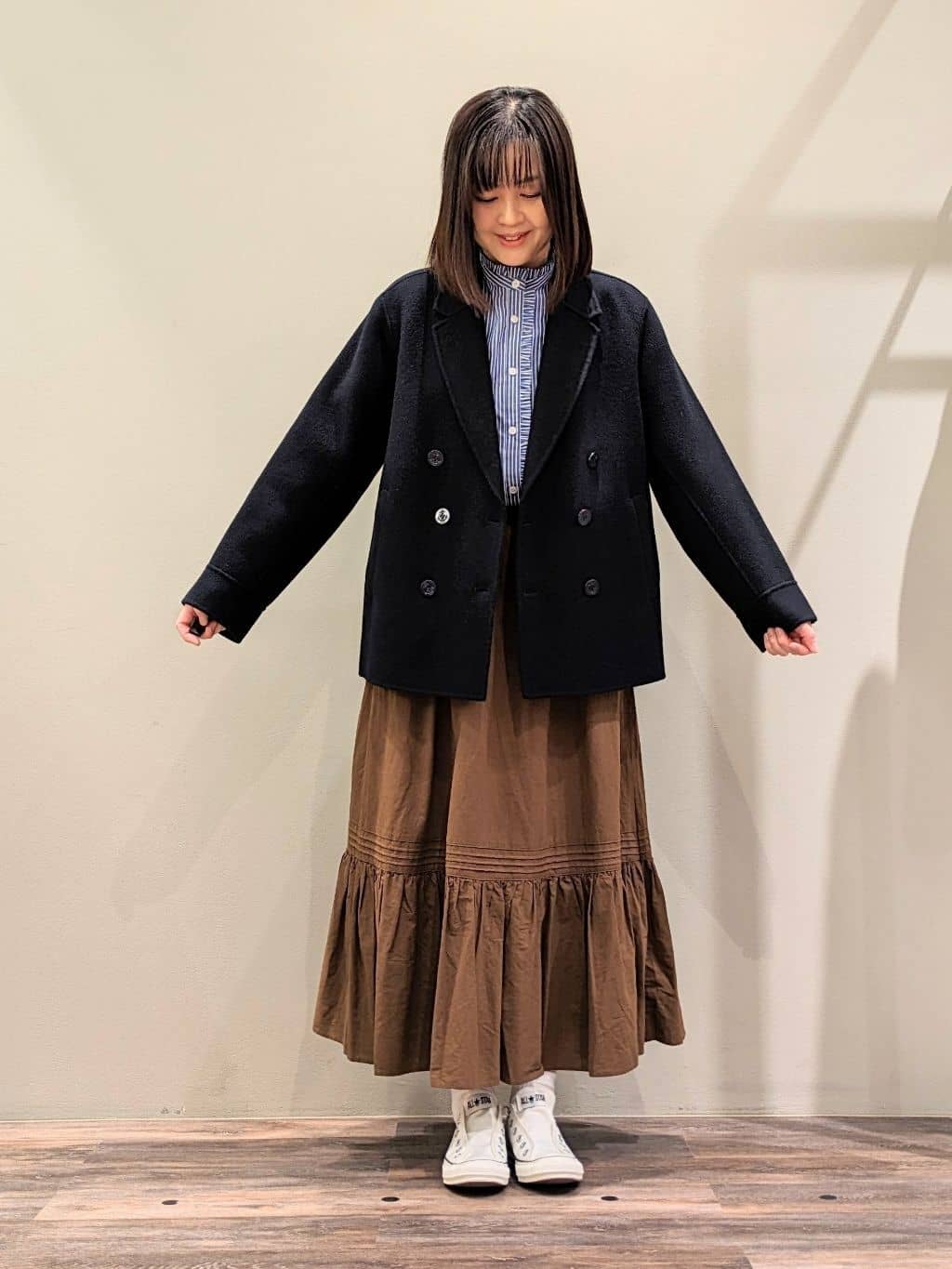 ricoさんの「Dessin｜【洗える】フリルネックブラウス」を使ったコーディネート