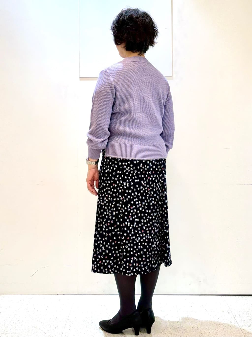 ヤスコさんの「Reflect｜【ほんのりラメ感◎】ケーブル柄ニット」を使ったコーディネート