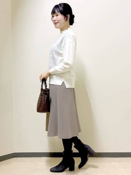  beni_gingerさんの「Reflect｜【SS-4Lサイズ／衿が顔に当たらない◎】スタンドネックミドルコート」を使ったコーディネート