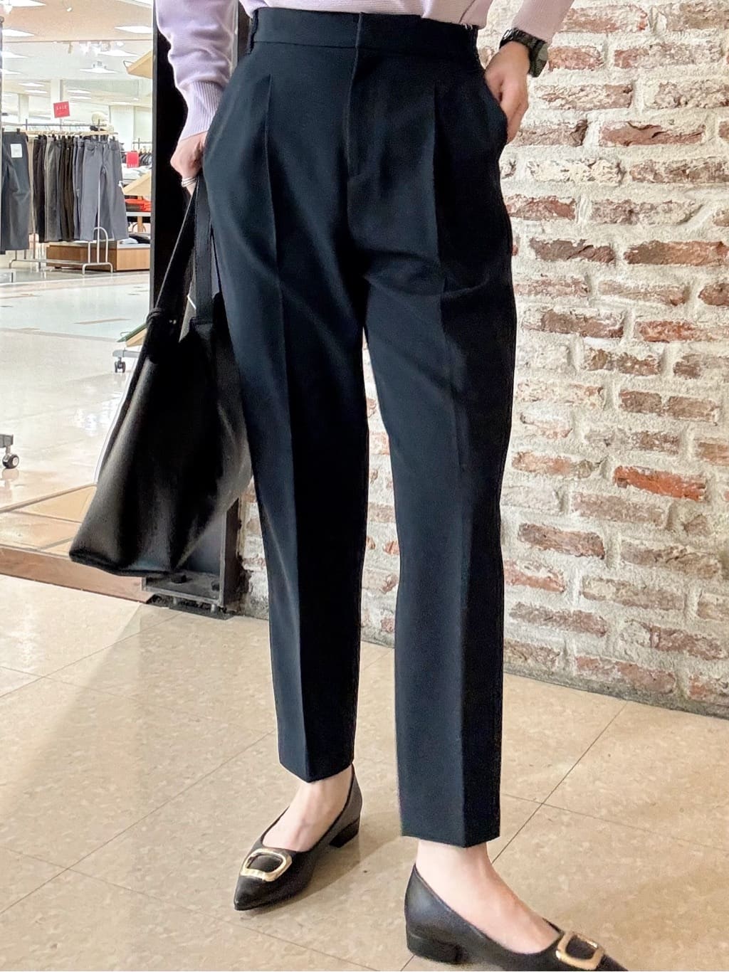 しばさんの「THE SHOP TK｜【通勤スタイルに】ダブルクロス ノーカラージャケット/セットアップ可」を使ったコーディネート