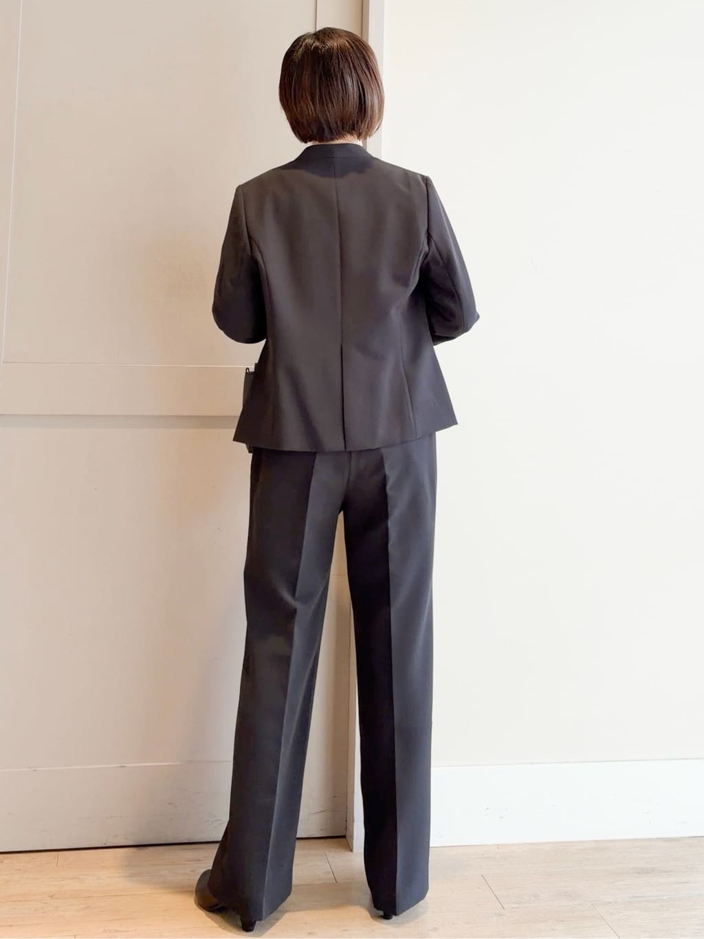 yamakoさんの「grove｜【マシンウォッシュ／防シワ/SS-3L】ストレッチノーカラージャケット」を使ったコーディネート
