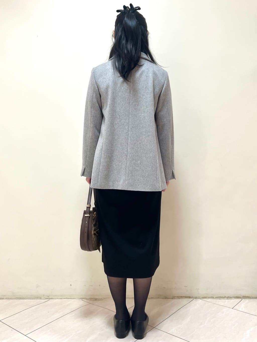 yanaさんの「Reflect｜【SS-4Lサイズ／衿が顔に当たらない◎】スタンドネックミドルコート」を使ったコーディネート