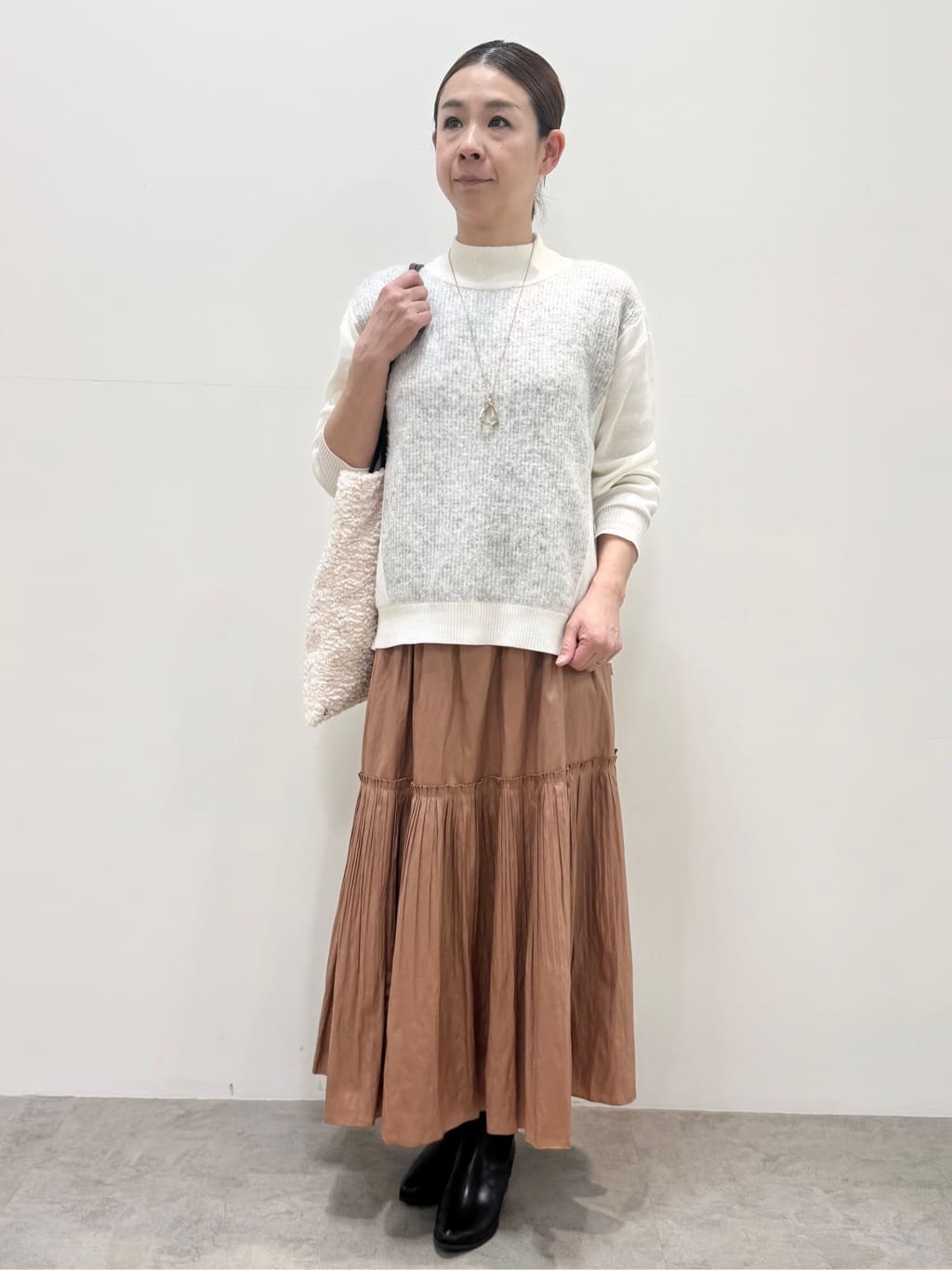 koyaさんの「Reflect｜アーガイル柄ハイネックニット」を使ったコーディネート