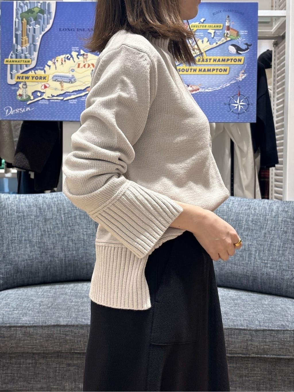 risaさんの「Dessin｜メルトンジャージフレアスカート」を使ったコーディネート