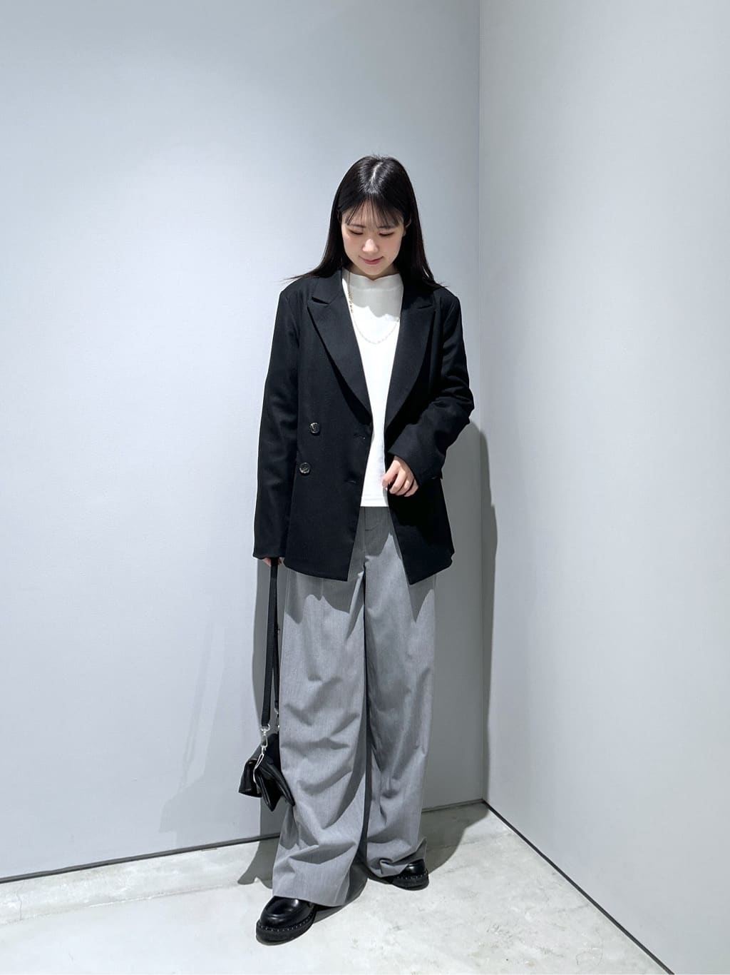 Renoさんの「INDIVI｜Comfy SET UP｜ダブルブレストジャケット【再入荷／セットアップ対応／通勤／カセット服】」を使ったコーディネート