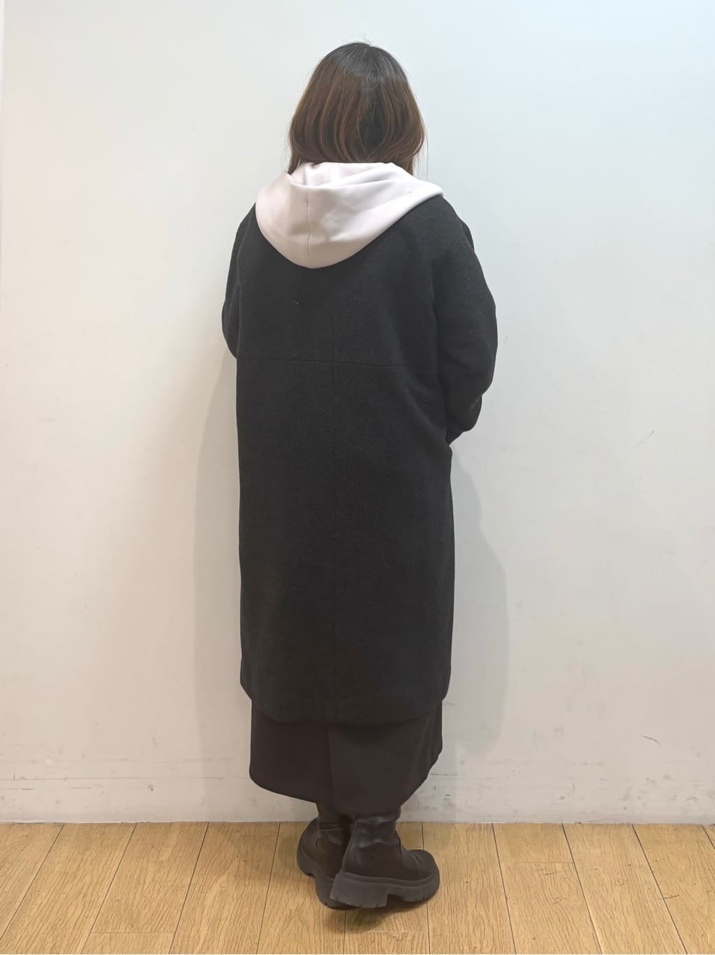 mikkoさんの「INDIVI｜【軽量／ウール混】ライトフォルム ロングコート」を使ったコーディネート