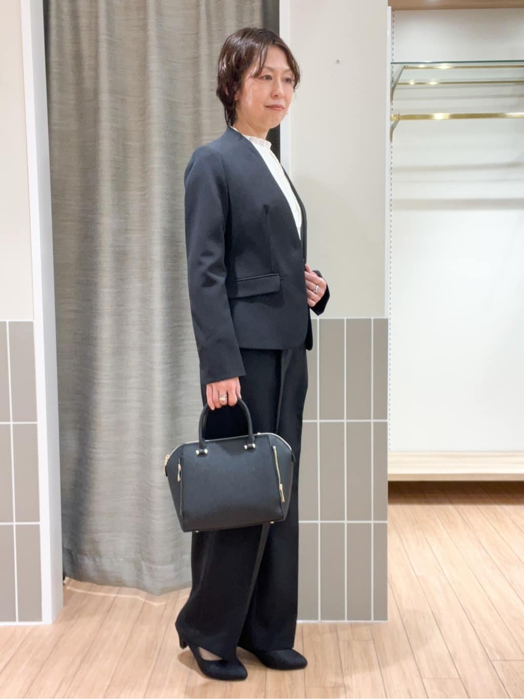 ヨッコさんの「grove｜【マルチWAY】アソートボウタイブラウス【手洗いOK】」を使ったコーディネート